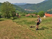 70 Nina, dopo i fanghi nelle pozze, cerca di pulirsi nell'erba dei prati